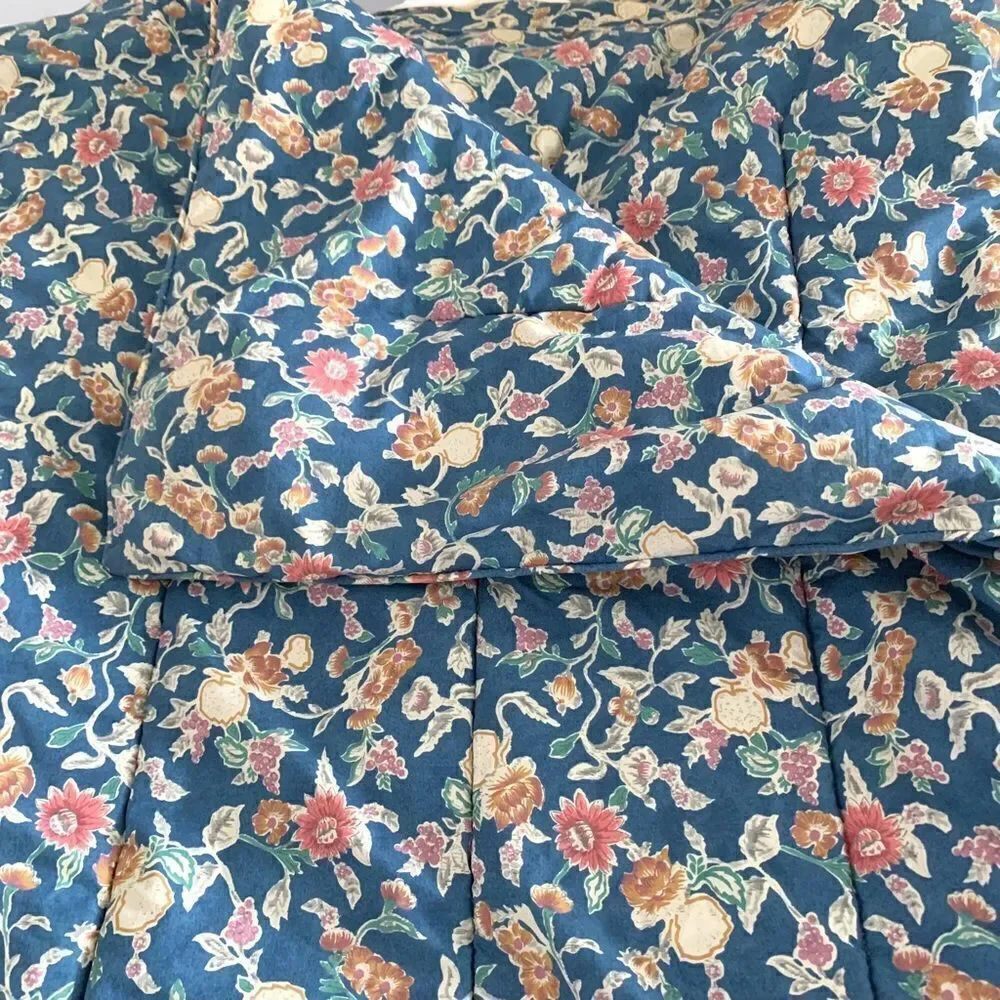 Vintage Ralph Lauren Jardin Blue Queen Comforter